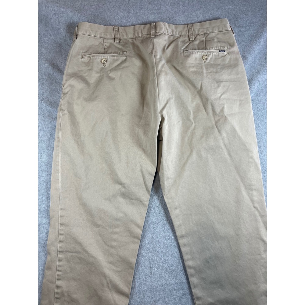 Polo Ralph Lauren Chino Pants Khaki Mens Size 37x30 Class Fit Causal Pants Tan - Picture 14 of 16